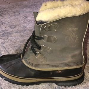SOREL Caribou leather/wool lining waterproof boots